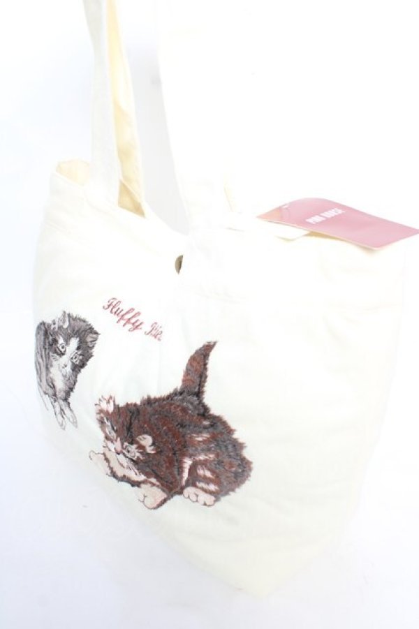 画像3: PINK HOUSE / キティーズ・ブラザーズ刺繍スエードバッグ F アイボリー Y-25-12-18-012-LO-BG-SZ-ZY (3)
