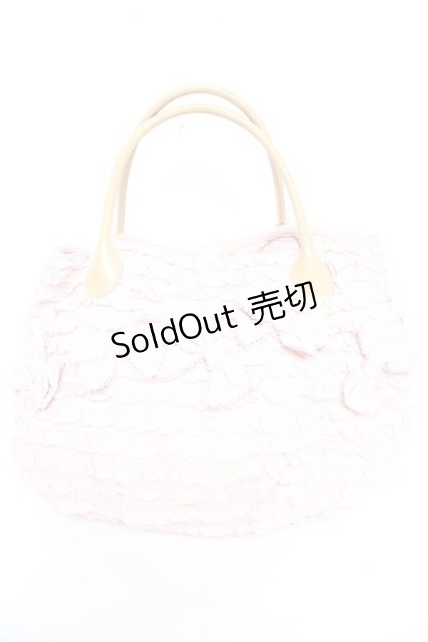 画像1: PINK HOUSE / リボン付きフリルバッグ F ピンク Y-25-12-18-002-LO-BG-SZ-ZY (1)