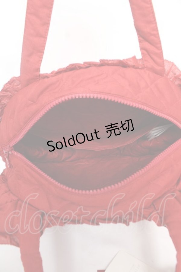 画像4: PINK HOUSE / Teddyシルエットフリルバッグ  赤 Y-25-12-18-013-LO-BG-SZ-ZS (4)