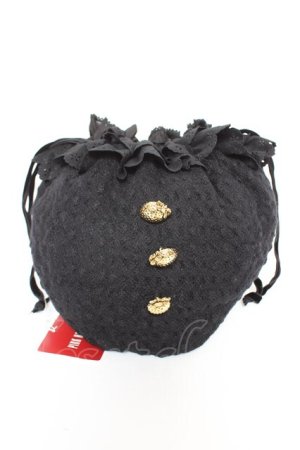 画像: PINK HOUSE / ベリーツイードショルダーバッグ  黒 Y-25-12-18-014-LO-BG-SZ-ZY