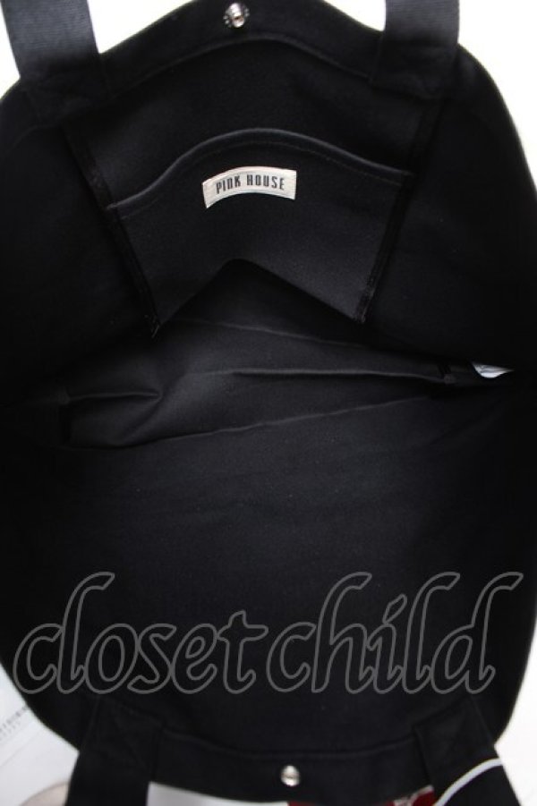 画像4: PINK HOUSE / カラフルロゴプリントトートバッグ  サックス Y-25-12-18-015-LO-BG-SZ-ZY (4)