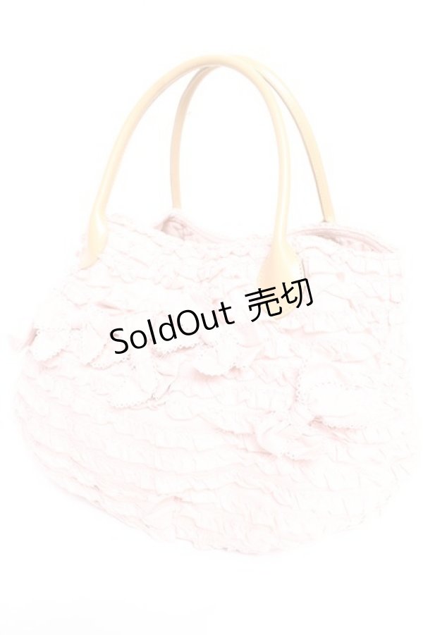 画像3: PINK HOUSE / リボン付きフリルバッグ F ピンク Y-25-12-18-002-LO-BG-SZ-ZY (3)