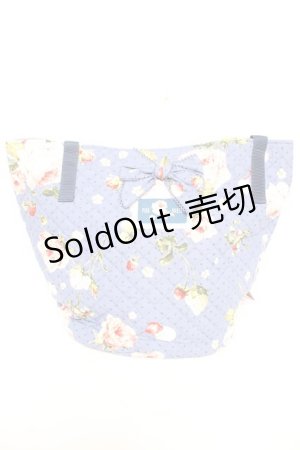 画像: PINK HOUSE / Berry Roseプリントバッグ  ブルー Y-25-12-18-017-LO-BG-SZ-ZY