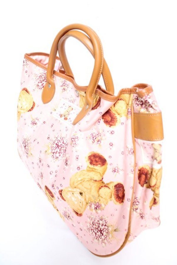 画像3: PINK HOUSE / テディ×勿忘草柄バッグ  ピンク Y-25-12-18-019-LO-BG-SZ-ZY (3)