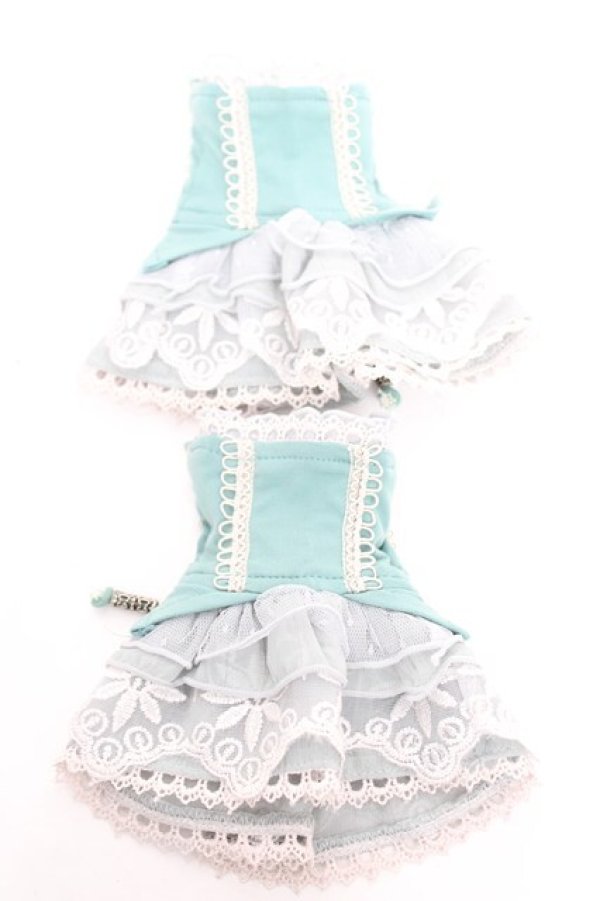 画像2: Ozz oneste / レースアップカフス  ミントグリーン Y-25-12-19-007-OO-ZA-SZ-ZY (2)