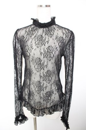 画像: ALICE and the PIRATES / レーシープルオーバー  黒 Y-25-12-19-046-PA-TO-SZ-ZY