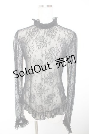 画像: ALICE and the PIRATES / レーシープルオーバー  黒 Y-25-12-19-046-PA-TO-SZ-ZY