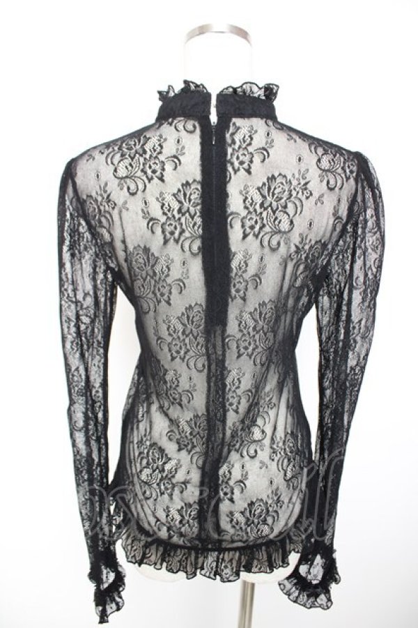 画像2: ALICE and the PIRATES / レーシープルオーバー  黒 Y-25-12-19-046-PA-TO-SZ-ZY (2)