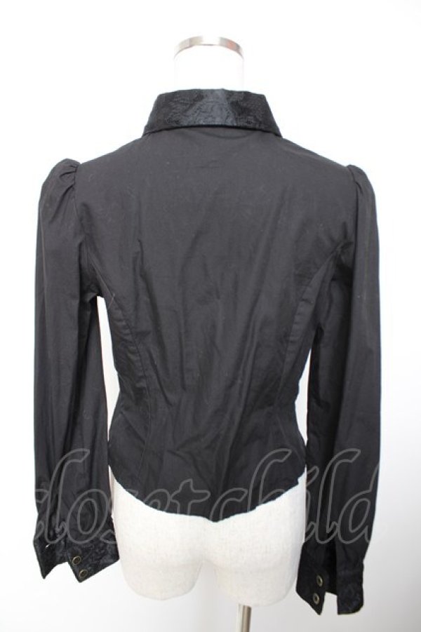 画像2: abilletage / レースフリルブラウス  ブラック Y-25-12-19-049-GO-BL-SZ-ZY (2)