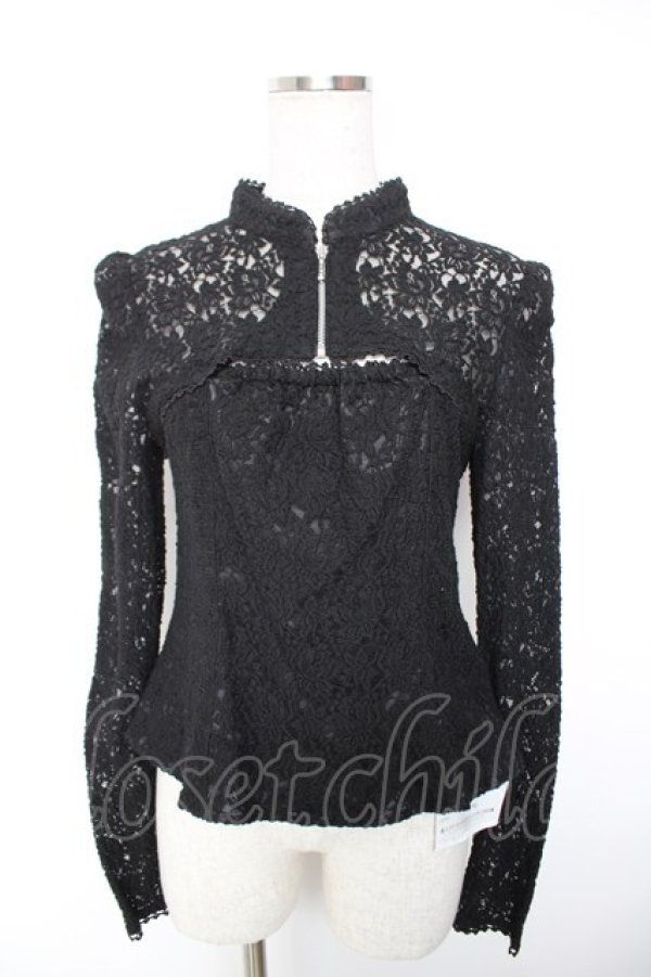 画像1: ALICE and the PIRATES / Lorinaレースプルオーバー  黒 Y-25-12-19-050-PA-TO-SZ-ZY (1)