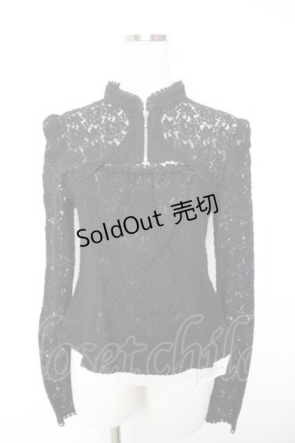 画像1: ALICE and the PIRATES / Lorinaレースプルオーバー  黒 Y-25-12-19-050-PA-TO-SZ-ZY (1)