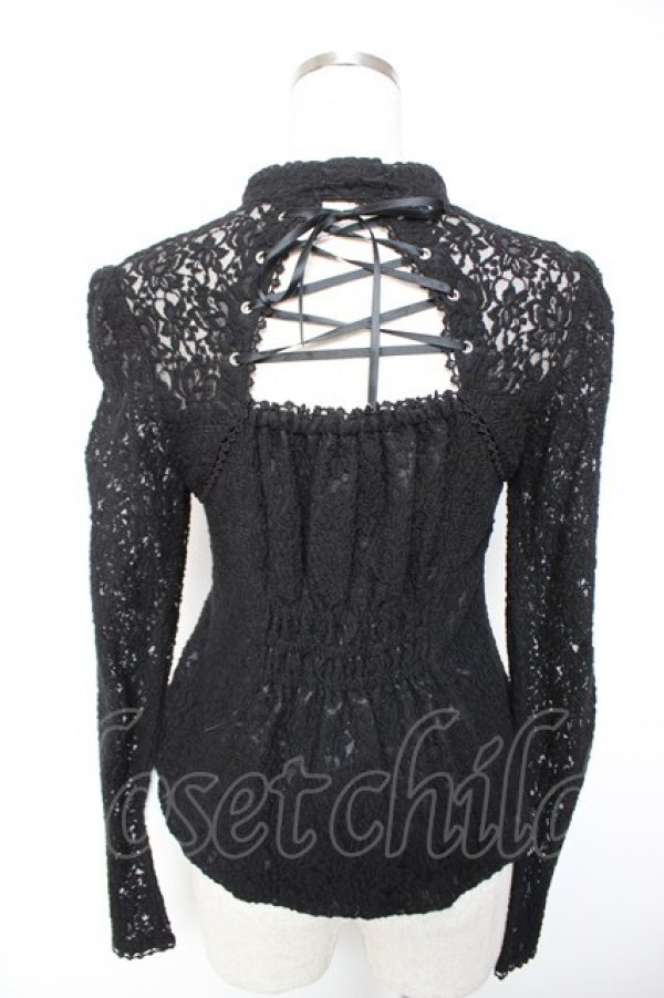 画像2: ALICE and the PIRATES / Lorinaレースプルオーバー  黒 Y-25-12-19-050-PA-TO-SZ-ZY (2)