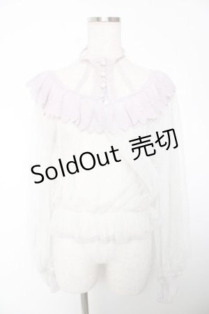 画像: abilletage / Noirレースブラウス  グレー×ラベンダー Y-25-12-19-051-GO-BL-SZ-ZY