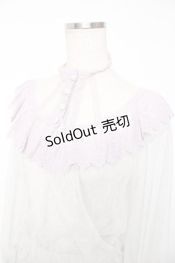 画像3: abilletage / Noirレースブラウス  グレー×ラベンダー Y-25-12-19-051-GO-BL-SZ-ZY (3)