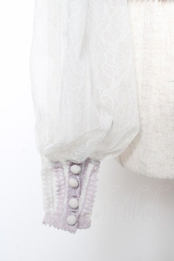 画像4: abilletage / Noirレースブラウス  グレー×ラベンダー Y-25-12-19-051-GO-BL-SZ-ZY (4)