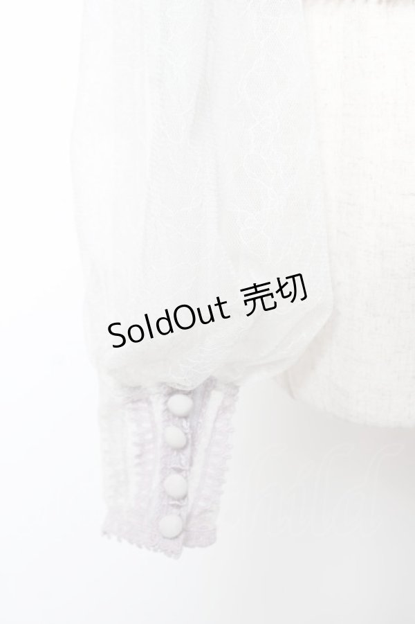 画像4: abilletage / Noirレースブラウス  グレー×ラベンダー Y-25-12-19-051-GO-BL-SZ-ZY (4)