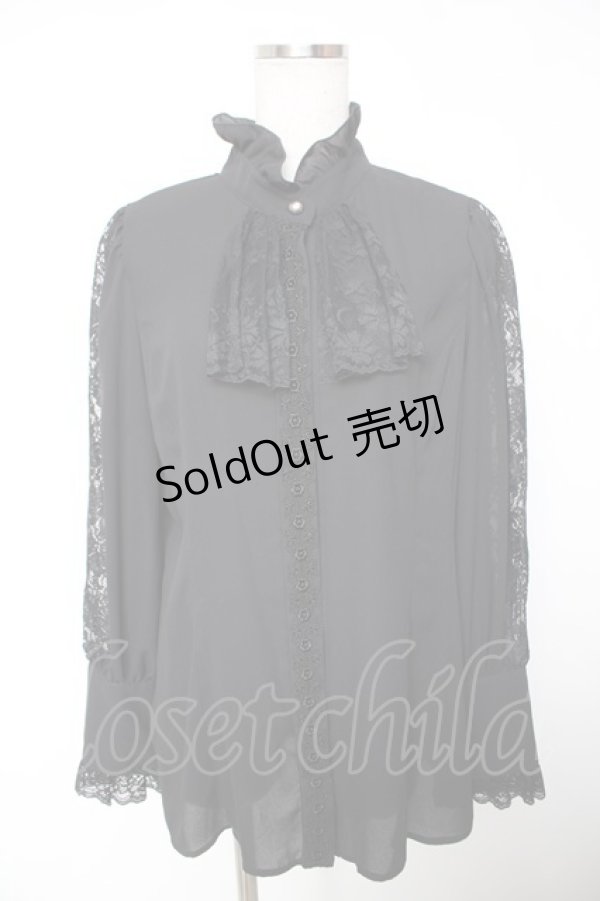 画像1: MIHO MATSUDA / ブラウス・グロット L ブラック Y-25-12-19-052-GO-BL-SZ-ZY (1)