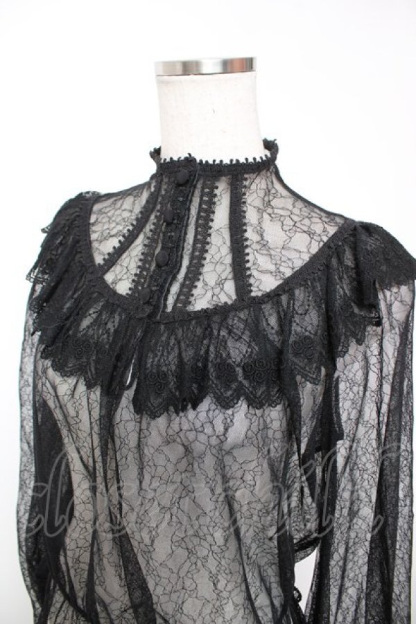 画像3: abilletage / Noirレースブラウス  ブラック Y-25-12-19-053-GO-BL-SZ-ZY (3)