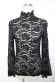 画像1: MR corset / レースハイネックトップス  黒 Y-25-12-19-054-PU-TO-SZ-ZY (1)