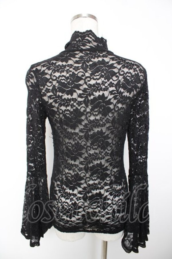 画像2: MR corset / レースハイネックトップス  黒 Y-25-12-19-054-PU-TO-SZ-ZY (2)
