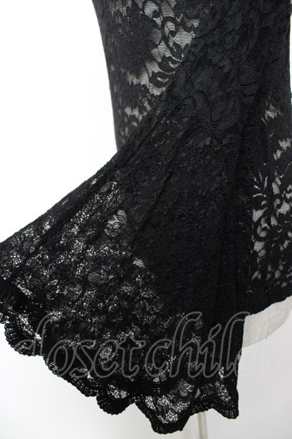 画像3: MR corset / レースハイネックトップス  黒 Y-25-12-19-054-PU-TO-SZ-ZY (3)