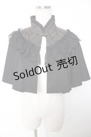 画像: Sheglit / 眠りの森のレースケープ M 黒 Y-25-12-19-056-EL-TO-SZ-ZY