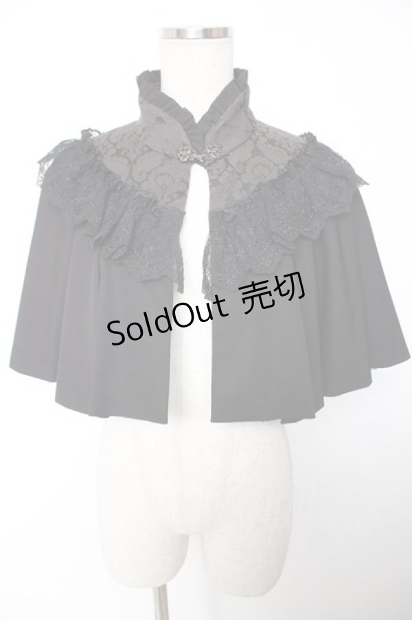 画像1: Sheglit / 眠りの森のレースケープ M 黒 Y-25-12-19-056-EL-TO-SZ-ZY (1)