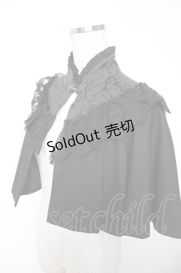 画像3: Sheglit / 眠りの森のレースケープ M 黒 Y-25-12-19-056-EL-TO-SZ-ZY (3)