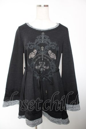 画像: Rozen Kavalier / 刺繍入りチュニック  黒 Y-25-12-19-059-OO-TO-SZ-ZY