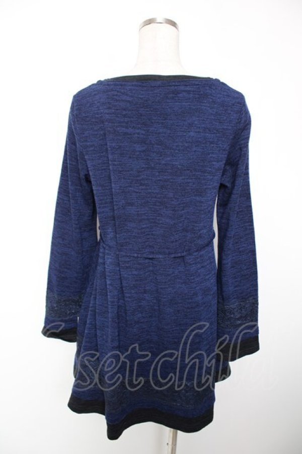画像2: Rozen Kavalier / 刺繍入りチュニック  青 Y-25-12-19-060-OO-TO-SZ-ZY (2)