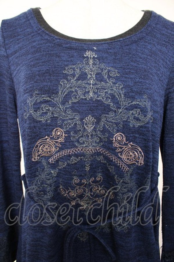 画像3: Rozen Kavalier / 刺繍入りチュニック  青 Y-25-12-19-060-OO-TO-SZ-ZY (3)