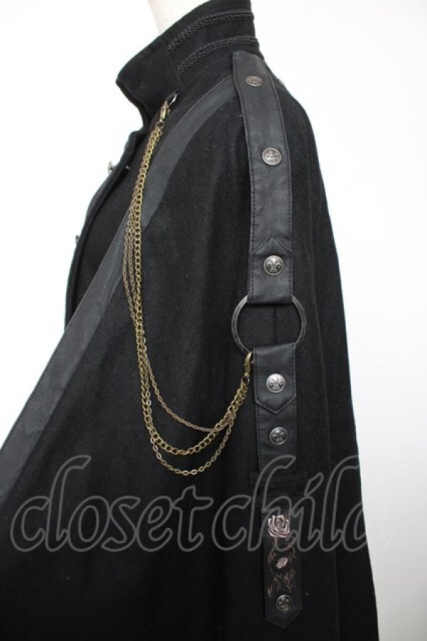 画像3: Ozz oneste / 薔薇刺繍マント  黒 Y-25-12-19-061-OO-JA-SZ-ZY (3)