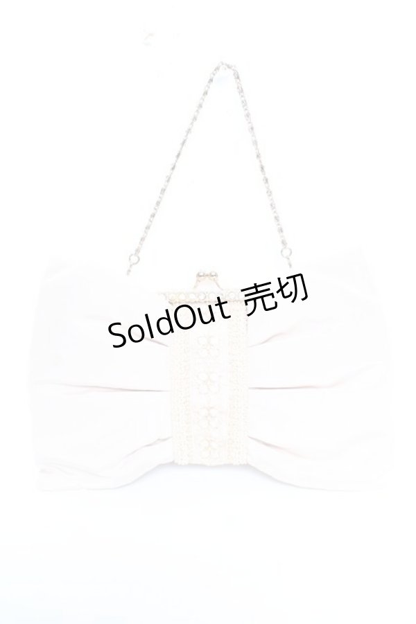 画像1: axes femme / リボンパーティーバッグ  生成り Y-25-12-19-011-AX-BG-SZ-ZY (1)