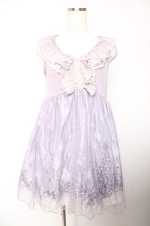 画像: axes femme / チュール重ね結晶柄チュニ M ラベンダー Y-25-12-19-070-AX-OP-SZ-ZY