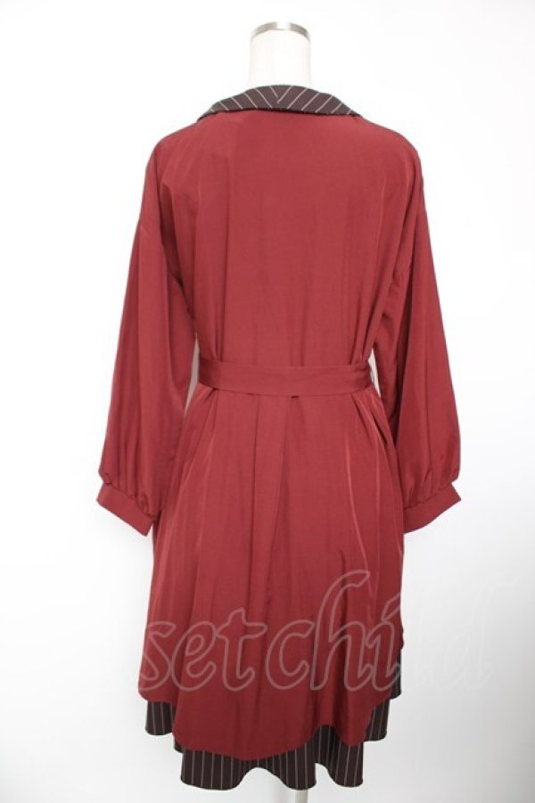 画像2: axes femme / プレッピー風ワンピース F 赤 Y-25-12-19-073-AX-OP-SZ-ZY (2)