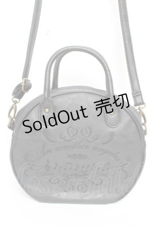 画像: an another angelus / 楽譜刺繍ショルダーバッグ  黒 Y-25-12-19-013-CA-BG-SZ-ZY