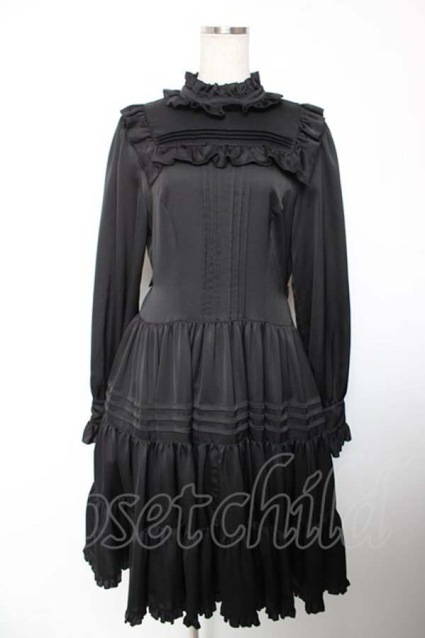 画像1: Physical Drop / 長袖小公女ドレス(ロング)  黒 Y-25-12-19-077-LO-OP-SZ-ZY (1)