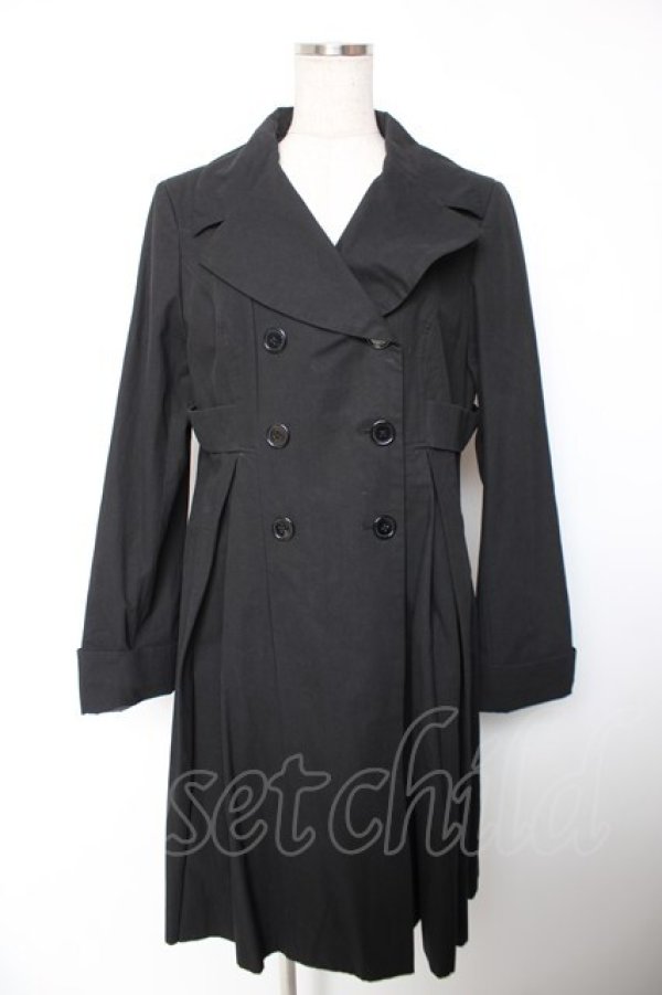 画像1: Physical Drop / ダブルボタンコート  黒 Y-25-12-19-082-LO-CO-SZ-ZY (1)