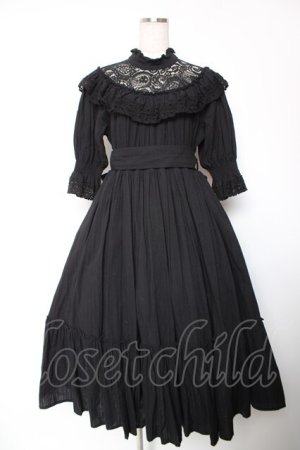 画像: Sheglit / 紫陽花のレースドレス M ブラック Y-25-12-19-083-EL-OP-SZ-ZY