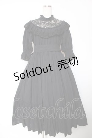 画像: Sheglit / 紫陽花のレースドレス M ブラック Y-25-12-19-083-EL-OP-SZ-ZY