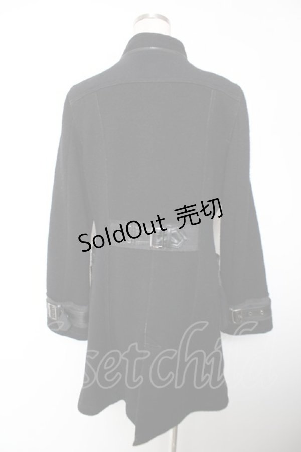 画像2: ALGONQUINS / ベルトデザインダッフルコート ユニセックス 黒 Y-25-12-19-086-AL-CO-SZ-ZY (2)