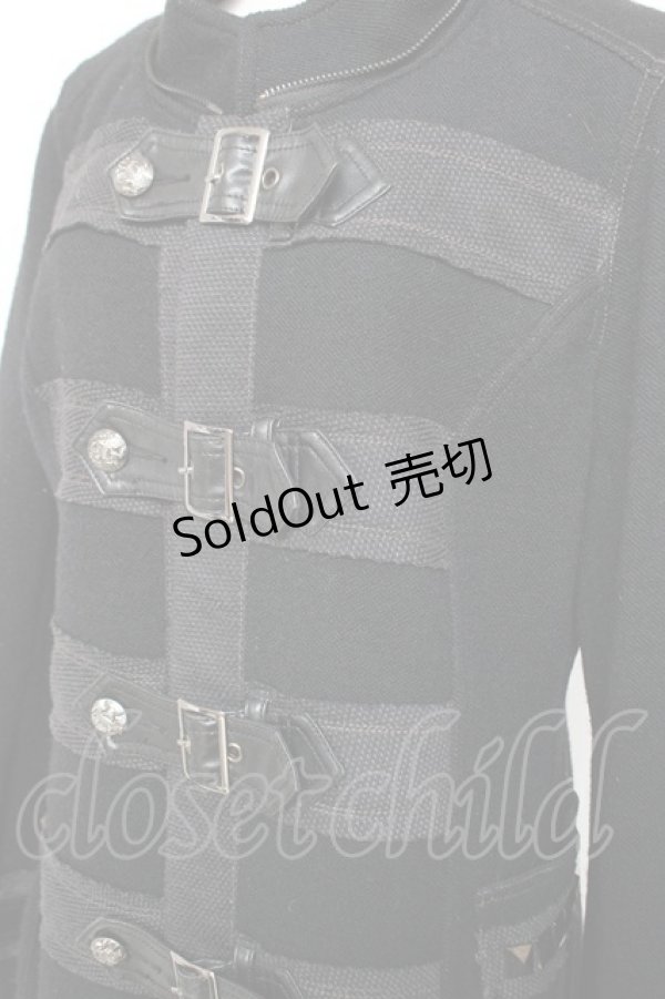 画像3: ALGONQUINS / ベルトデザインダッフルコート ユニセックス 黒 Y-25-12-19-086-AL-CO-SZ-ZY (3)