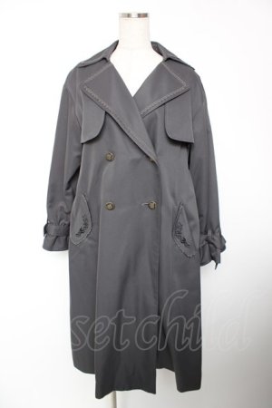 画像: axes femme / 後ろ切り替えトレンチコート M グレー Y-25-12-19-088-AX-CO-SZ-ZY