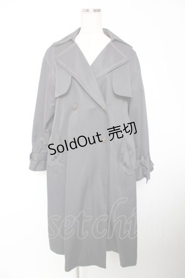 画像1: axes femme / 後ろ切り替えトレンチコート M グレー Y-25-12-19-088-AX-CO-SZ-ZS (1)