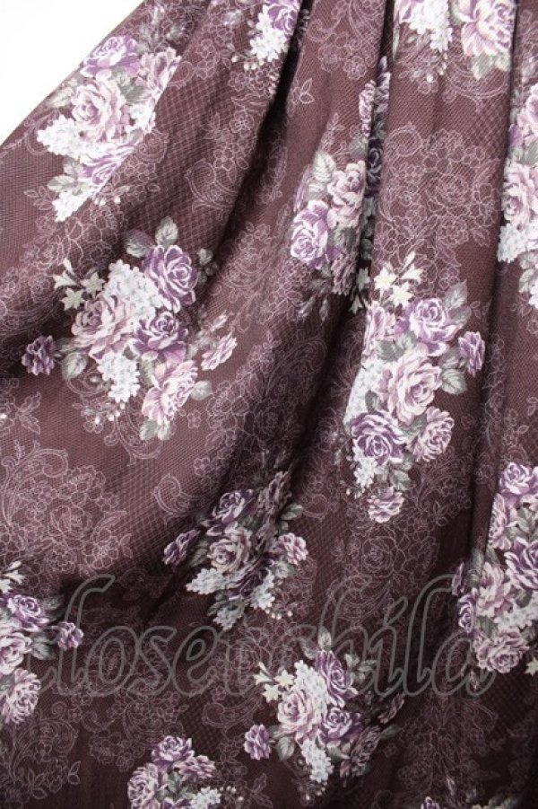 画像3: axes femme / グランブーケ柄スカート F 茶 Y-25-12-19-091-AX-SK-SZ-ZY (3)