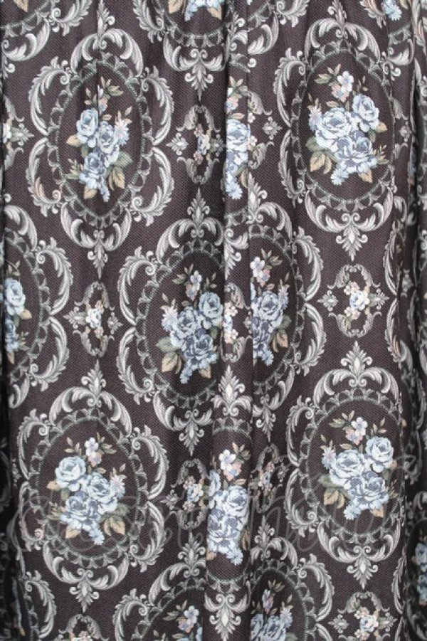 画像3: axes femme / オーナメント柄裾フリルスカート F 黒 Y-25-12-19-095-AX-BL-SZ-ZY (3)