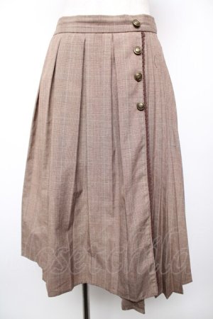 画像: axes femme / サイド釦スカート M 茶 Y-25-12-19-096-AX-SK-SZ-ZY