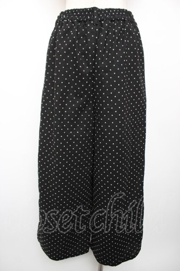 画像2: axes femme / リボン付きドット柄ワイドパンツ M 黒 Y-25-12-19-098-AX-PA-SZ-ZY (2)