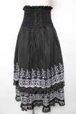 画像1: axes femme / 段々刺繍2ｗAYロングスカート M 黒 Y-25-12-19-099-AX-SK-SZ-ZY (1)