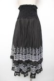 画像2: axes femme / 段々刺繍2ｗAYロングスカート M 黒 Y-25-12-19-099-AX-SK-SZ-ZY (2)